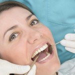 woman getting dental care